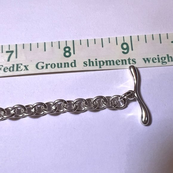 NEW CAT Bracelet Venetian RED Glass 7.5 Inch Length 925 Silver ITALY - Picture 6 of 9